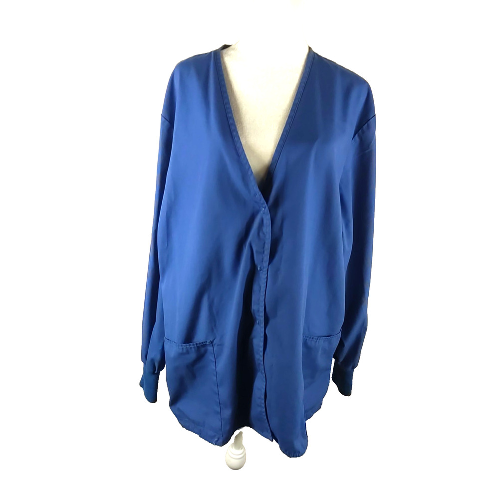 Crest Women's Scrub Jacket Blue Gray Size X Large Medical